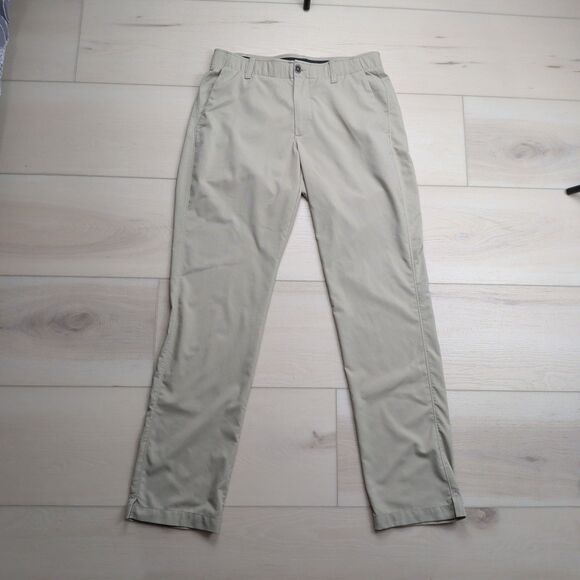 Under Armour Pants Mens 31x32 Khaki Golf Performance Stretch Chino Showdown - Picture 1 of 12